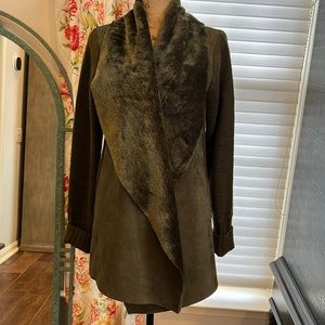 Boho Faux fur knit cardigan